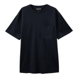 Emporio Armani T-Shirt Girocollo Tinta Unita con Logo per Bambino 6D4TC5 BLU EMPORIO ARMANI 