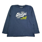 Guess Shirt Girocollo Tinta Unita con Logo per Neonato N5RI17K8HM4X BLU GUESS 