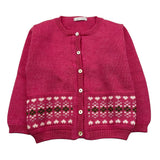 BARCELLINO cardigan tinta unita con ricami Fuxia per Neonata 116012 FUXIA BARCELLINO 