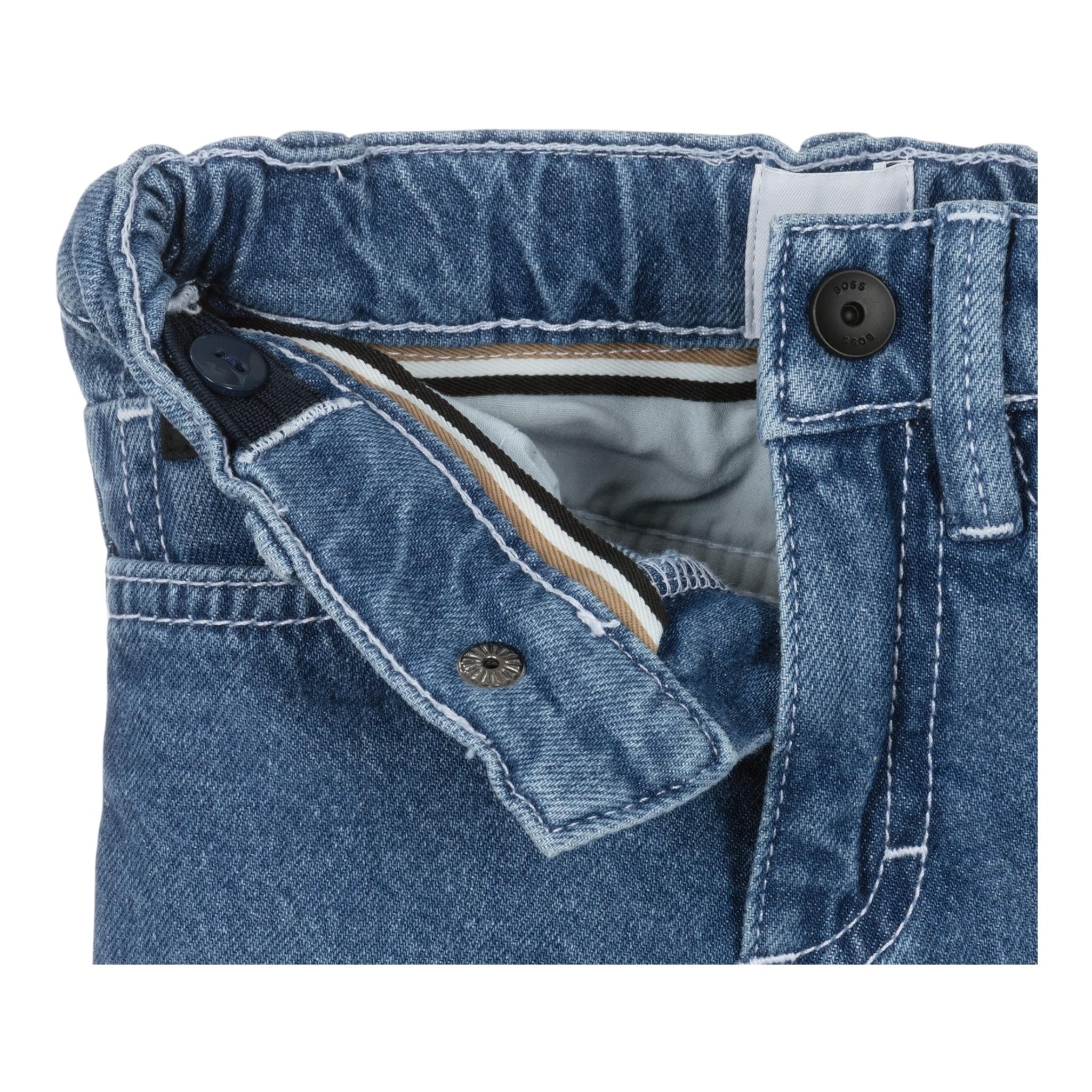 Boss Jeans Tinta Unita con Girovita Regolabile per Neonato J52081 BLU BOSS 