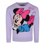 SAINT BARTH maglia girocollo tinta unita con stampa minnie Lilla per Bambina PRC000120 LILLA SAINT BARTH 