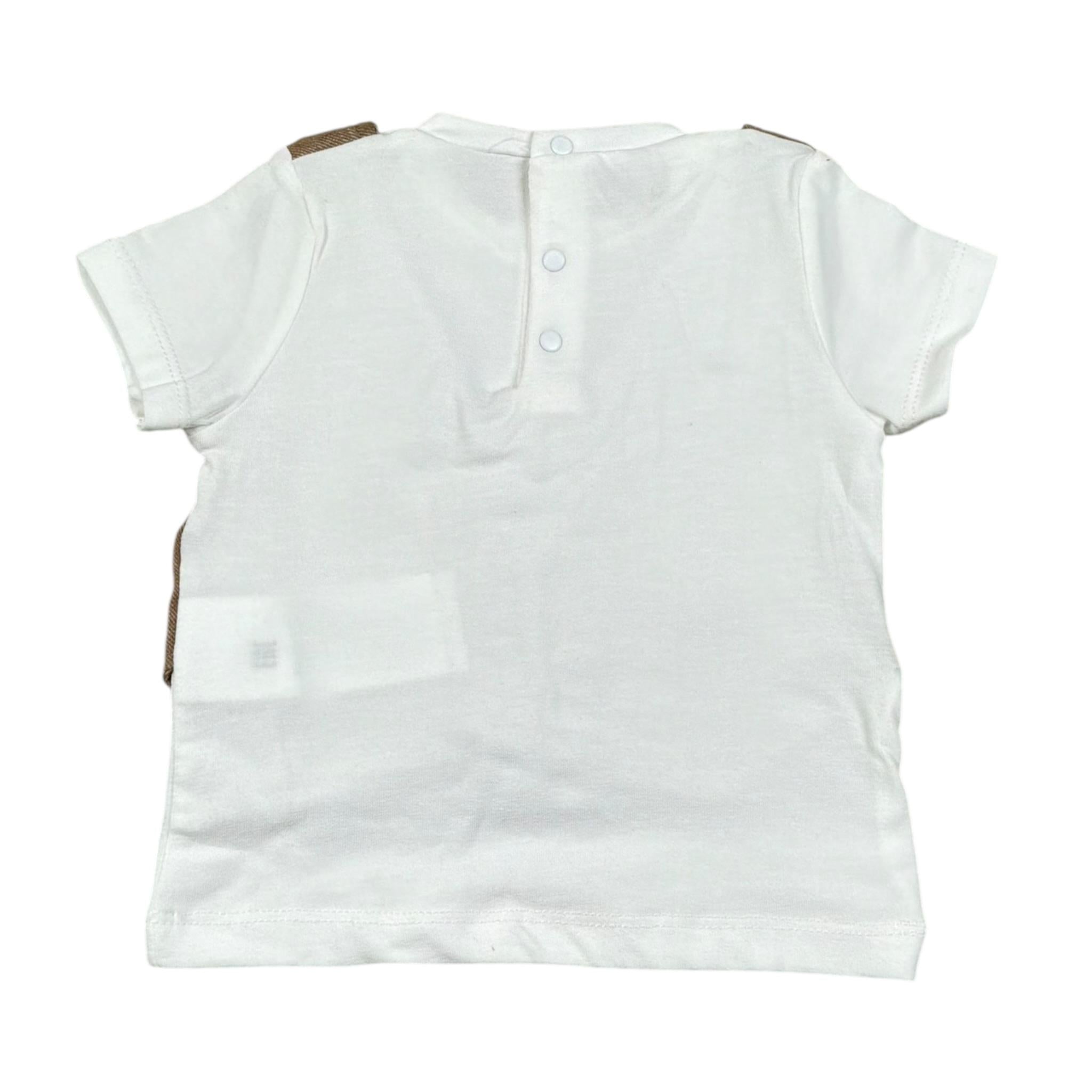 Le Bebe' T-Shirt tinta unita con Gilet Incorporato Bianco per Neonato LBB3553 BIANCO LE BEBE' 