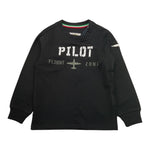 AERONAUTICA MILITARE shirt girocollo tinta unita con stampa Nero per Neonato 242TS0002AJRJ664N NERO AERONAUTICA MILITARE 