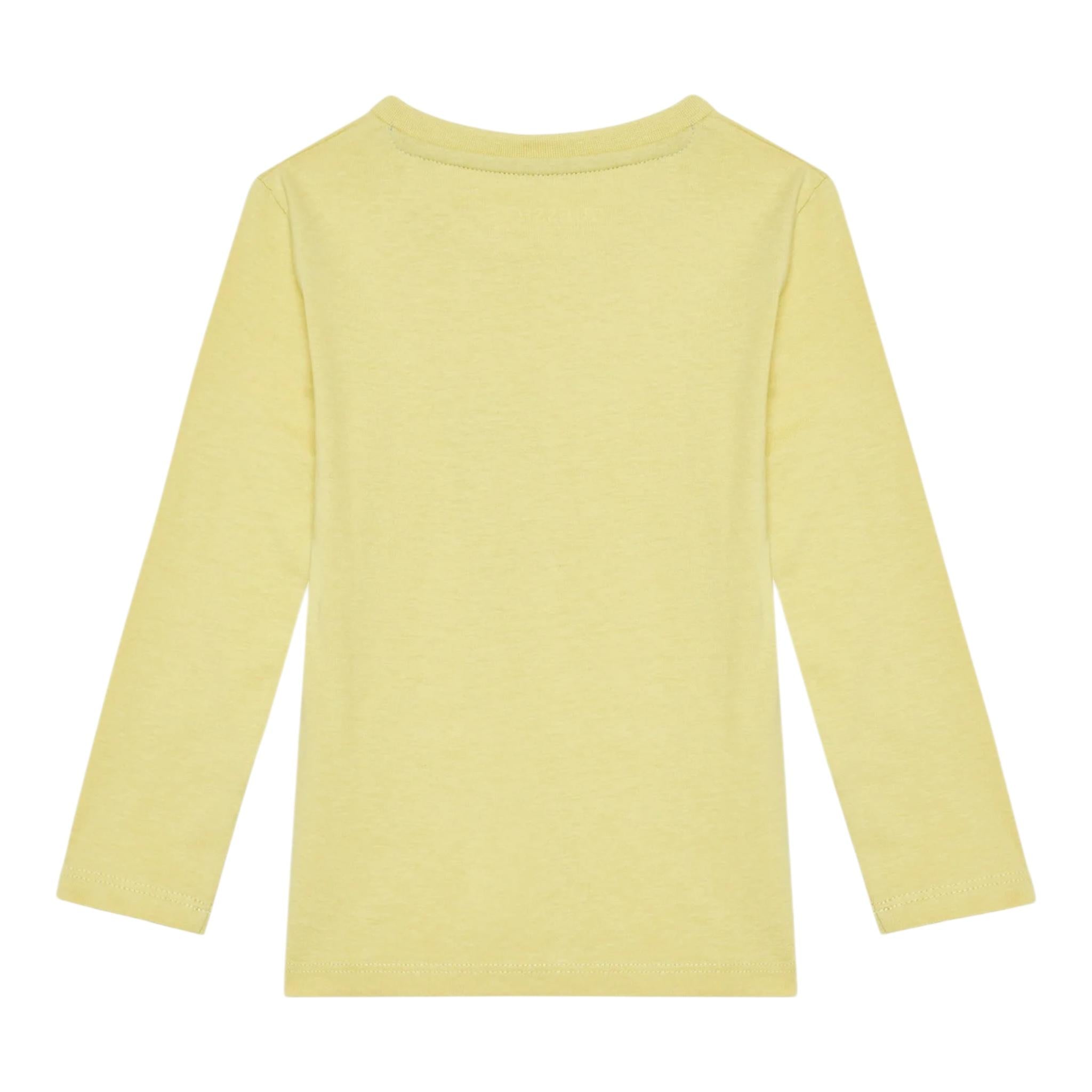 GUESS shirt girocollo tinta unita con stampa in contrasto Giallo per Neonato N4BI18I3Z14N GIALLO GUESS 