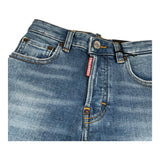 Dsquared2 Jeans Tinta Unita con 5 Tasche per Bambino DQ2252X BLU DSQUARED2 