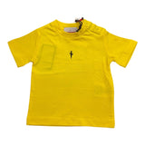 Cesare Paciotti T-Shirt Girocollo Tinta Unita con Stampa per Bambino TSP5105B GIALLO CESARE PACIOTTI 