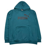 PUMA felpa tinta unita con cappuccio e stampa logo Verde per Bambino 586965 VERDE PUMA 