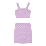 Twinset Completo 2 Pezzi Top-Gonna Tinta Unita per Bambina 251GJ3QX4 LILLA TWINSET 