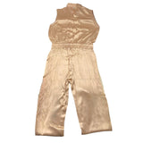 Relish Pink Satin Button Up Onesie For Girls