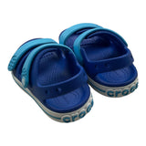 Crocs Solid Color Rubber Sandals With Contrast Bands Blue For Baby