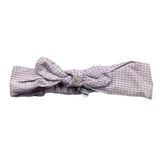 Tartine Et Chocolat Lilac Check Pattern Headband For Newborn Baby Girl