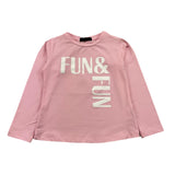 FUN & FUN shirt girocollo tinta unita cn logo Rosa per Neonata FNBTS12831 ROSA FUN & FUN 