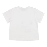Twinset Crew Neck T-Shirt Solid Color With White Print For Baby Girl