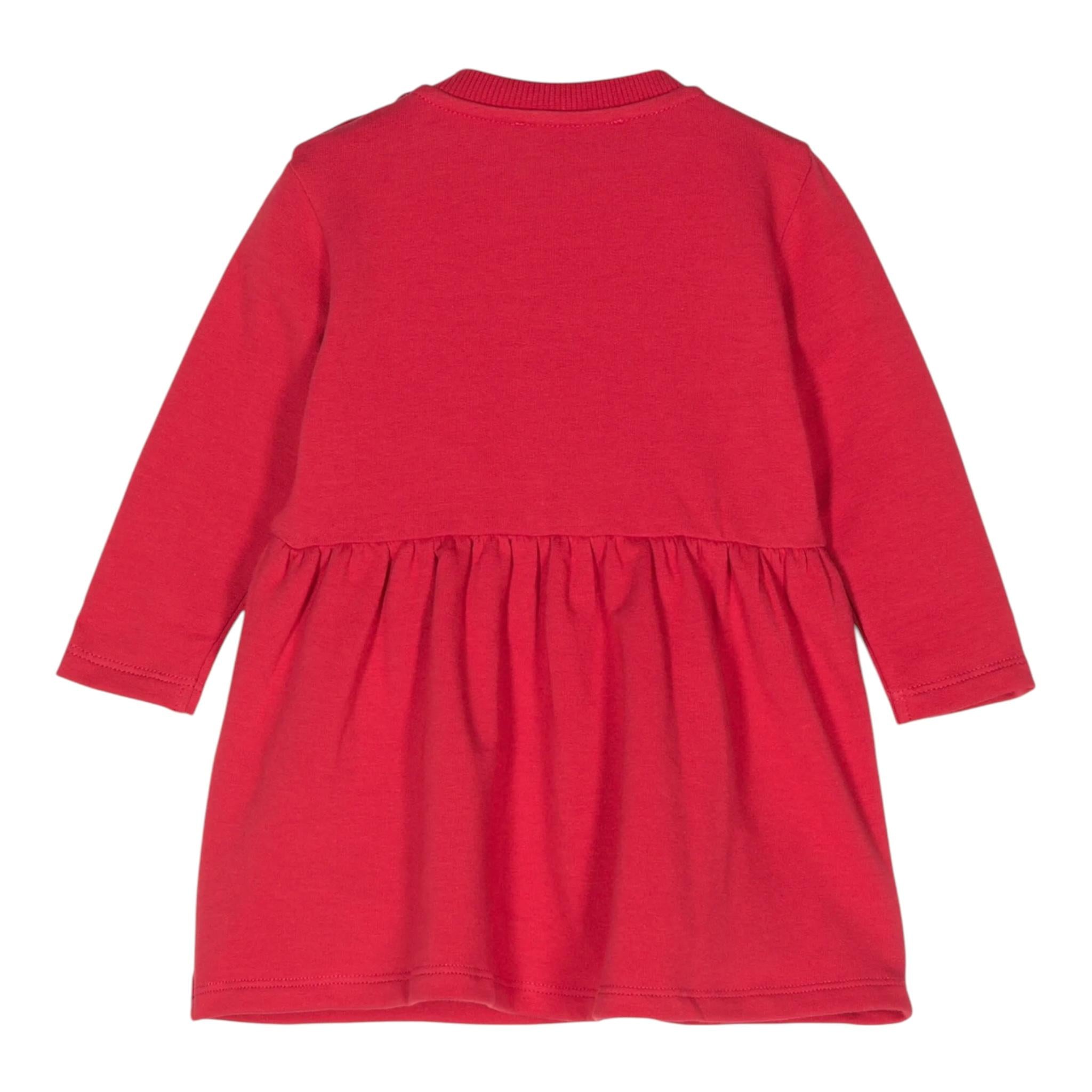 MOSCHINO abito girocollo manica lunga tinta unita Rosso per Bambina MDV0BQ ROSSO MOSCHINO 