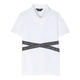 Balmain T-Shirt Crew Neck Solid Color With Contrast Print White For Boys