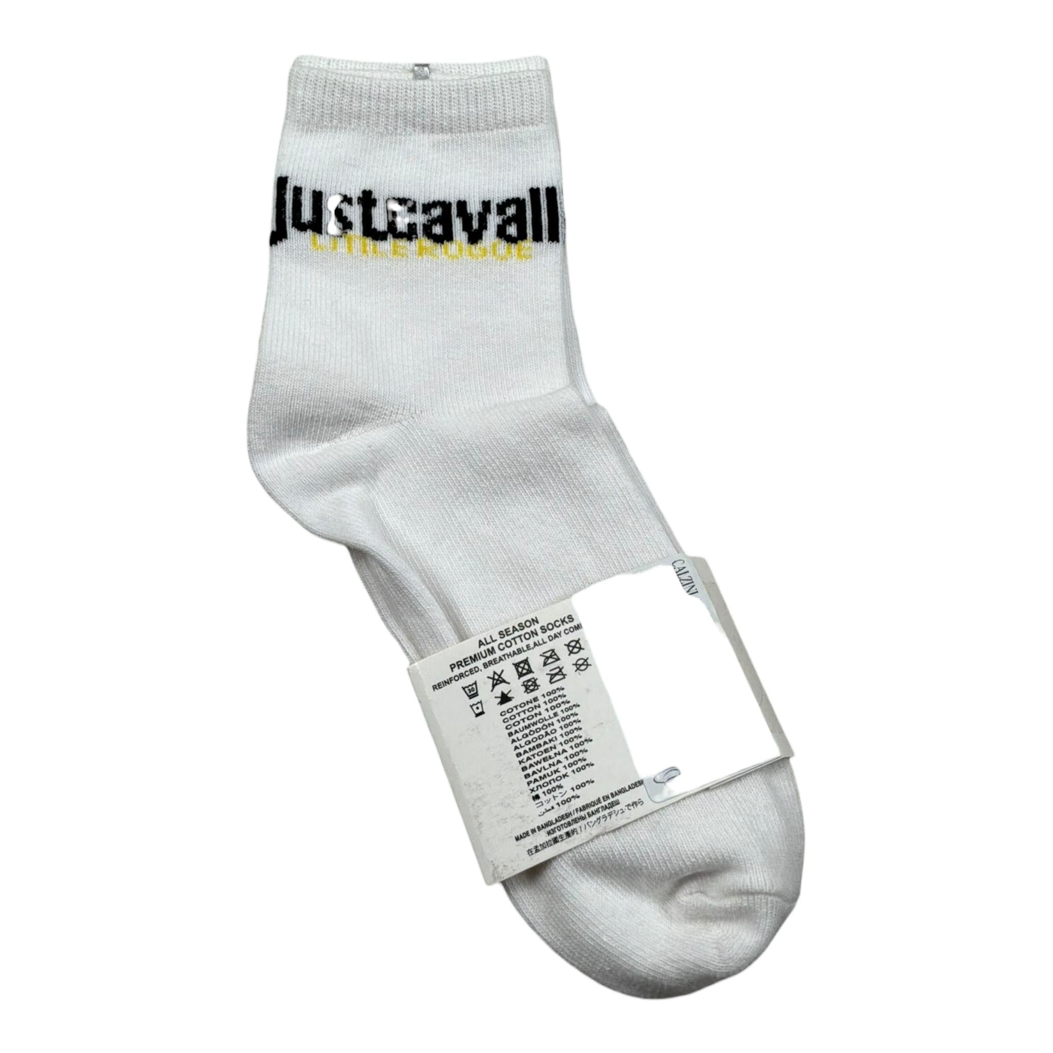 Just Cavalli Calzini Tinta Unita con Logo per Bambino JGP26020CZ BIANCO JUST CAVALLI 
