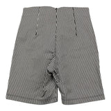 Gaelle Two-Tone Shorts With Striped Pattern And Fake Buttons White/Black For Girls