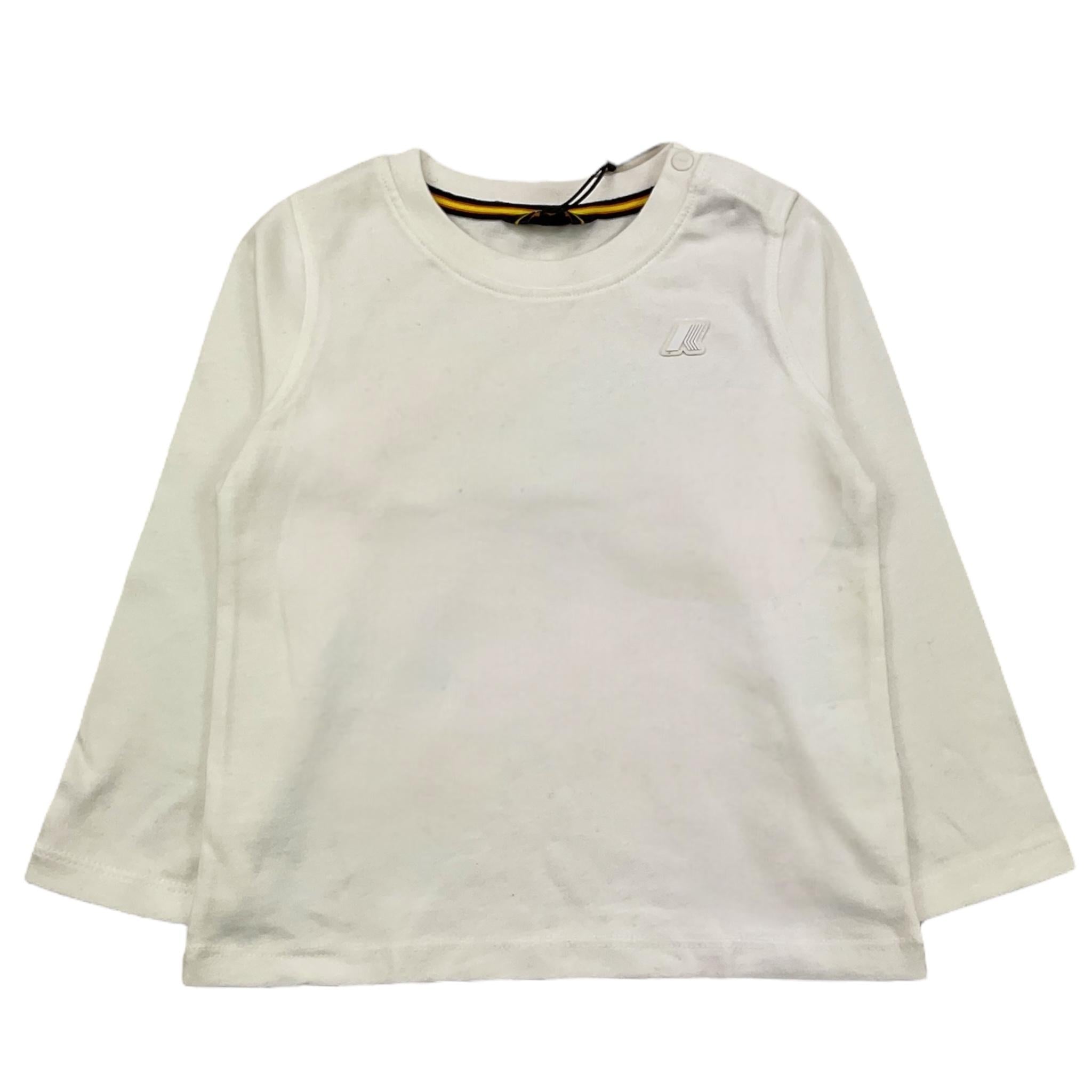 K-WAY shirt girocollo tinta unita con logo Bianco per Neonato K6123WW BIANCO K-WAY 