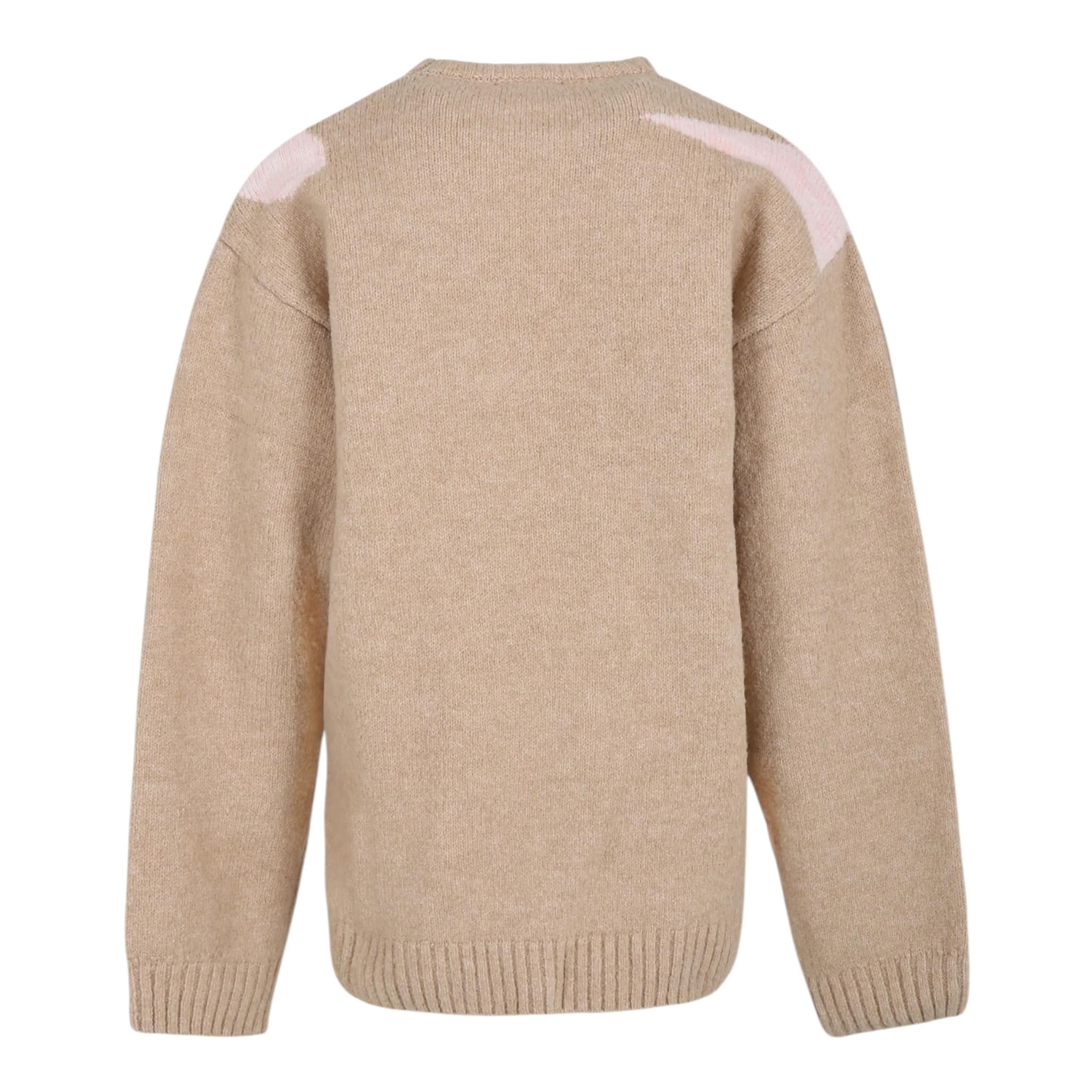 PINKO maglia tinta unita girocollo con stampa Beige per Bambina F4PIJGJP079 BEIGE PINKO 