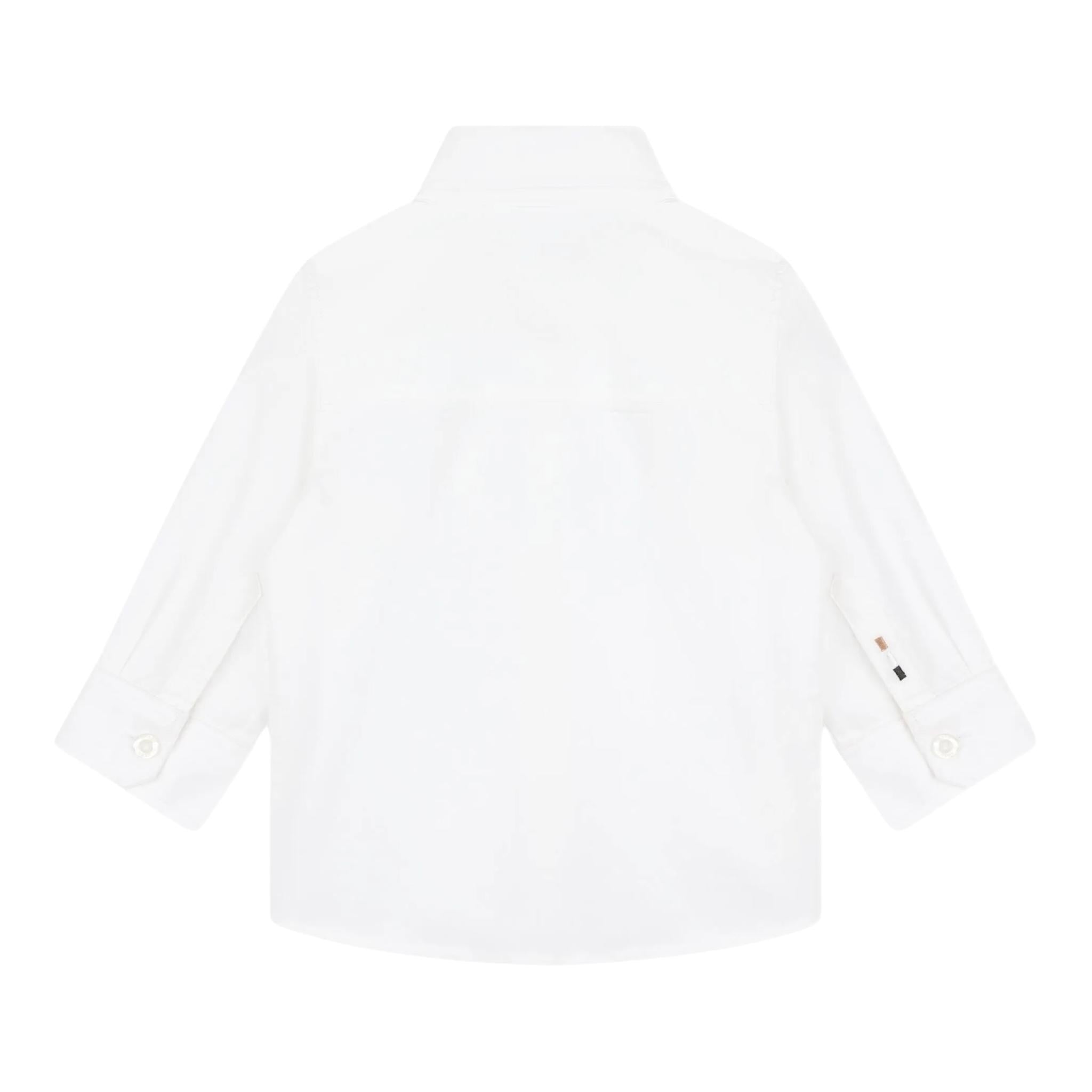 Boss Camicia Manica Lunga Tinta Unita per Neonato J51087 BIANCO BOSS 