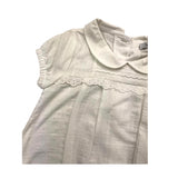 Babidu Solid Color Cream Half Sleeve Romper For Baby Girl