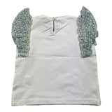 Nanan Plain Tank Top With Contrast Sleeves White For Baby Girl