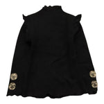 MARC ELLIS maglia mezzo collo tinta unita con logo Nero per Bambina JMJSW00168 NERO MARC ELLIS 