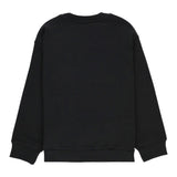 Diesel Sweatshirt Closed Crewneck Solid Color With Contrast Print Black For Boys