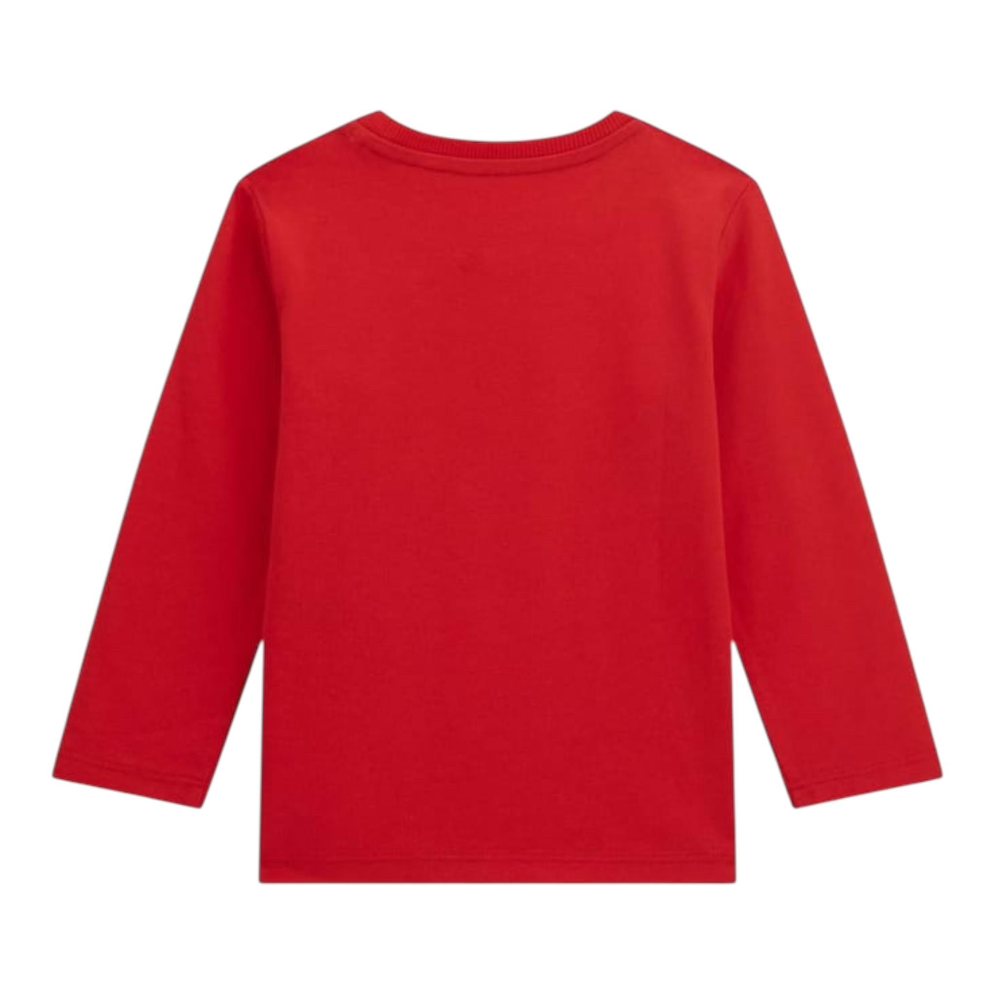 GUESS shirt girocollo tinta unita con stampa in contrasto Rosso per Neonato N4BI11I3Z4 ROSSO GUESS 