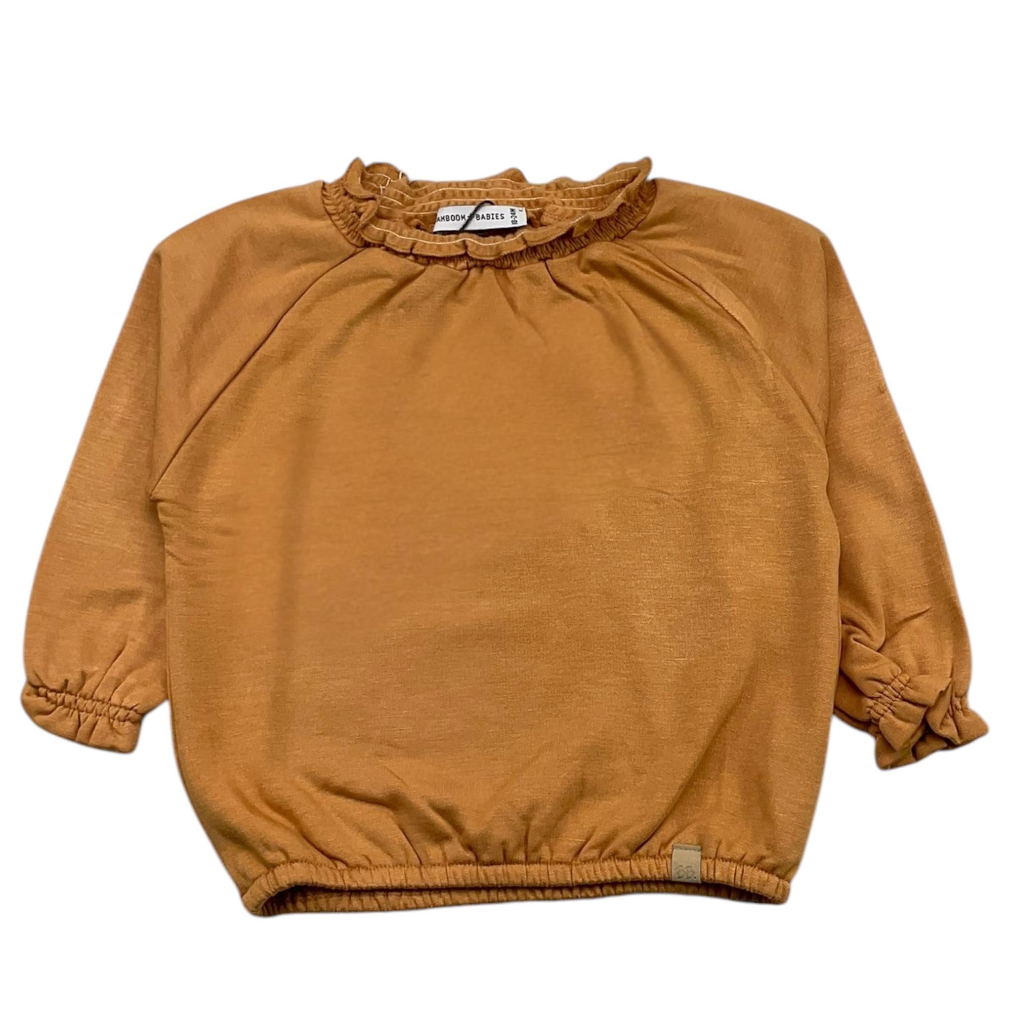 BAMBOOM+BABIES shirt tinta unita con colletto Senape per Neonata 6899 SENAPE BAMBOOM+BABIES 