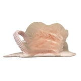 Barcellino Sandal Solid Color With Tulle And Elastic Pink For Newborn