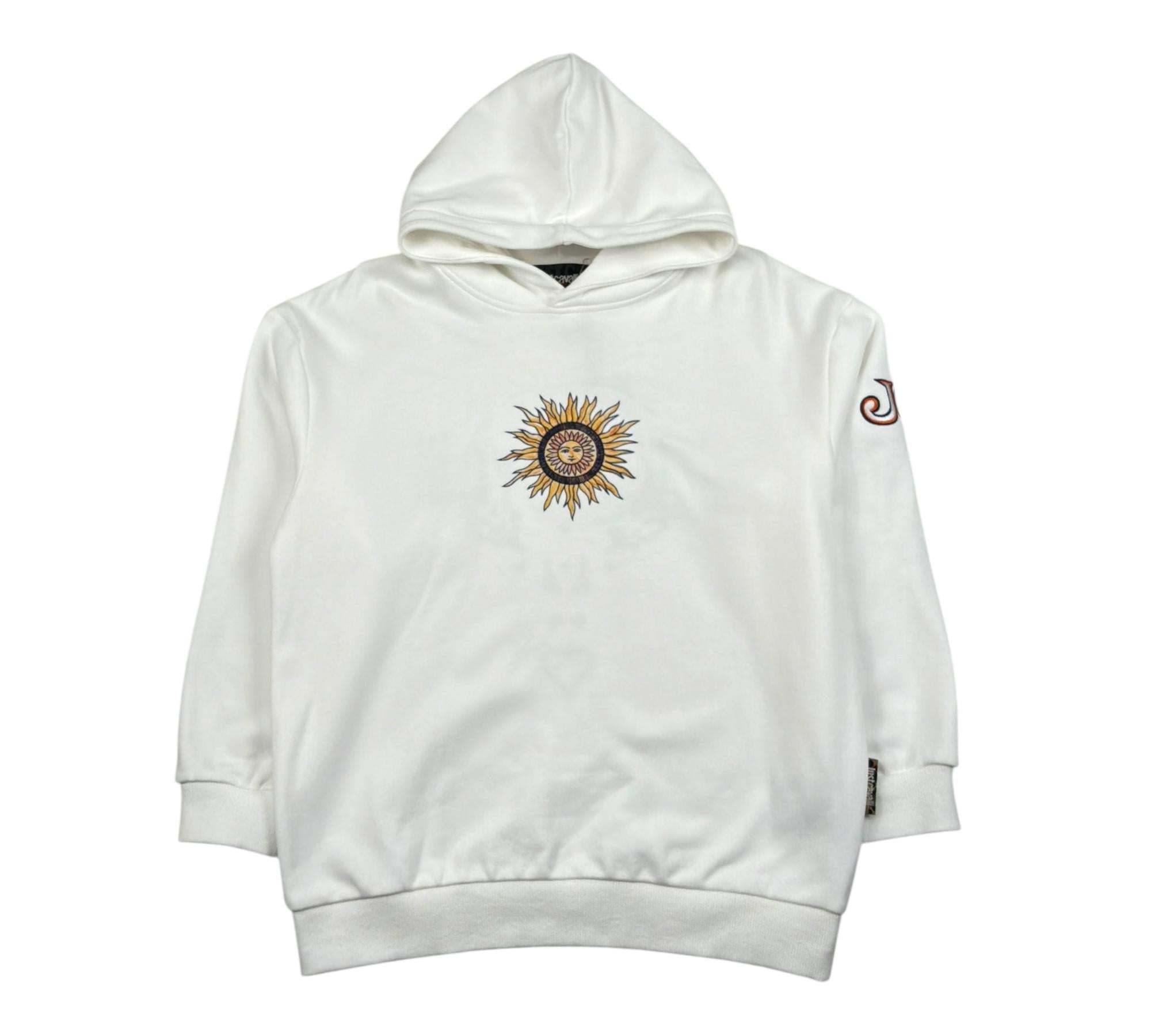 Just Cavalli Felpa Chiusa Girocollo Tinta Unita con Stampa per Bambino JBP26073FE BIANCO JUST CAVALLI 