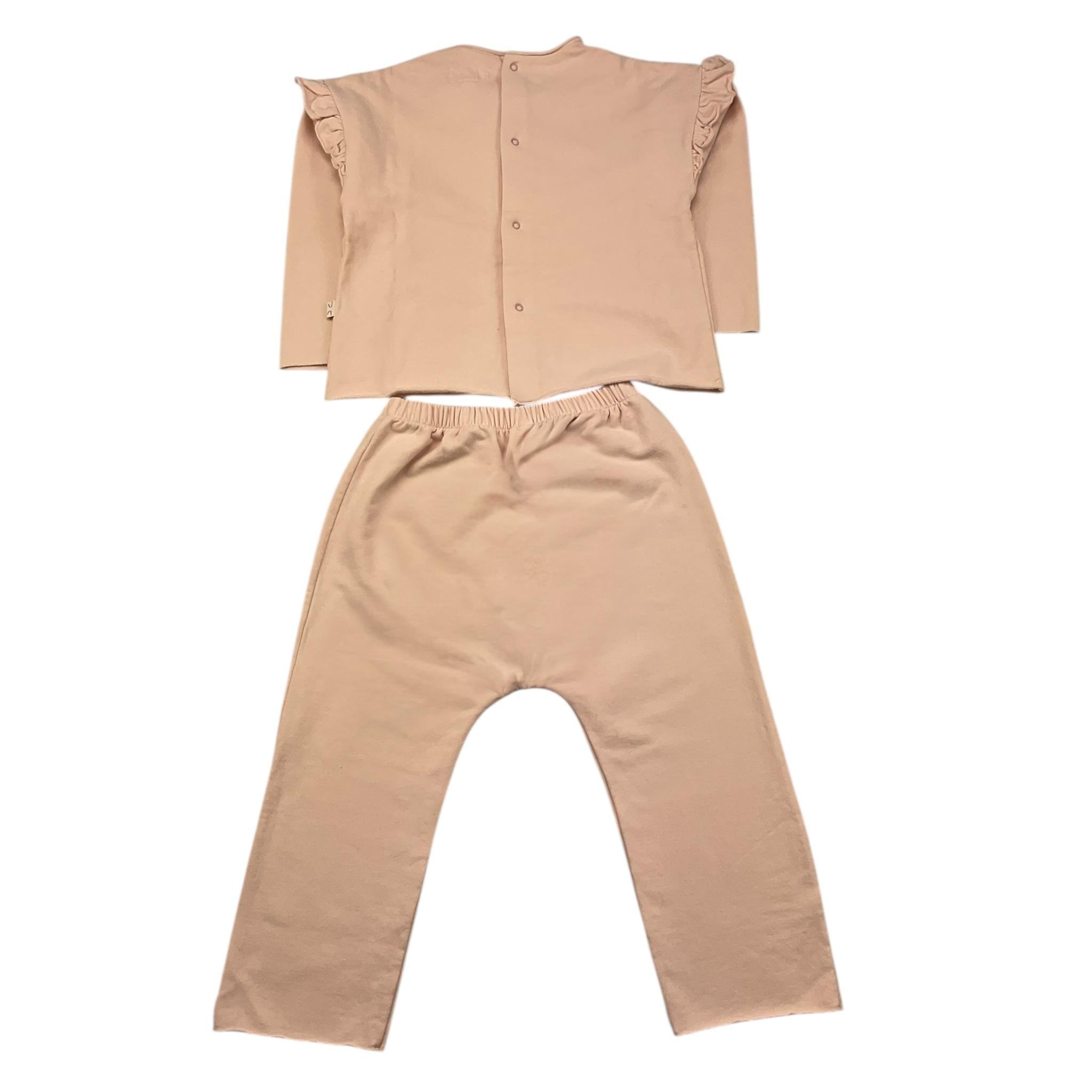 TEDDY E MINOU completo 2 pezzi felpa-pantalone tinta unita Rosa per Bambina I23CP034M7015 ROSA TEDDY E MINOU 