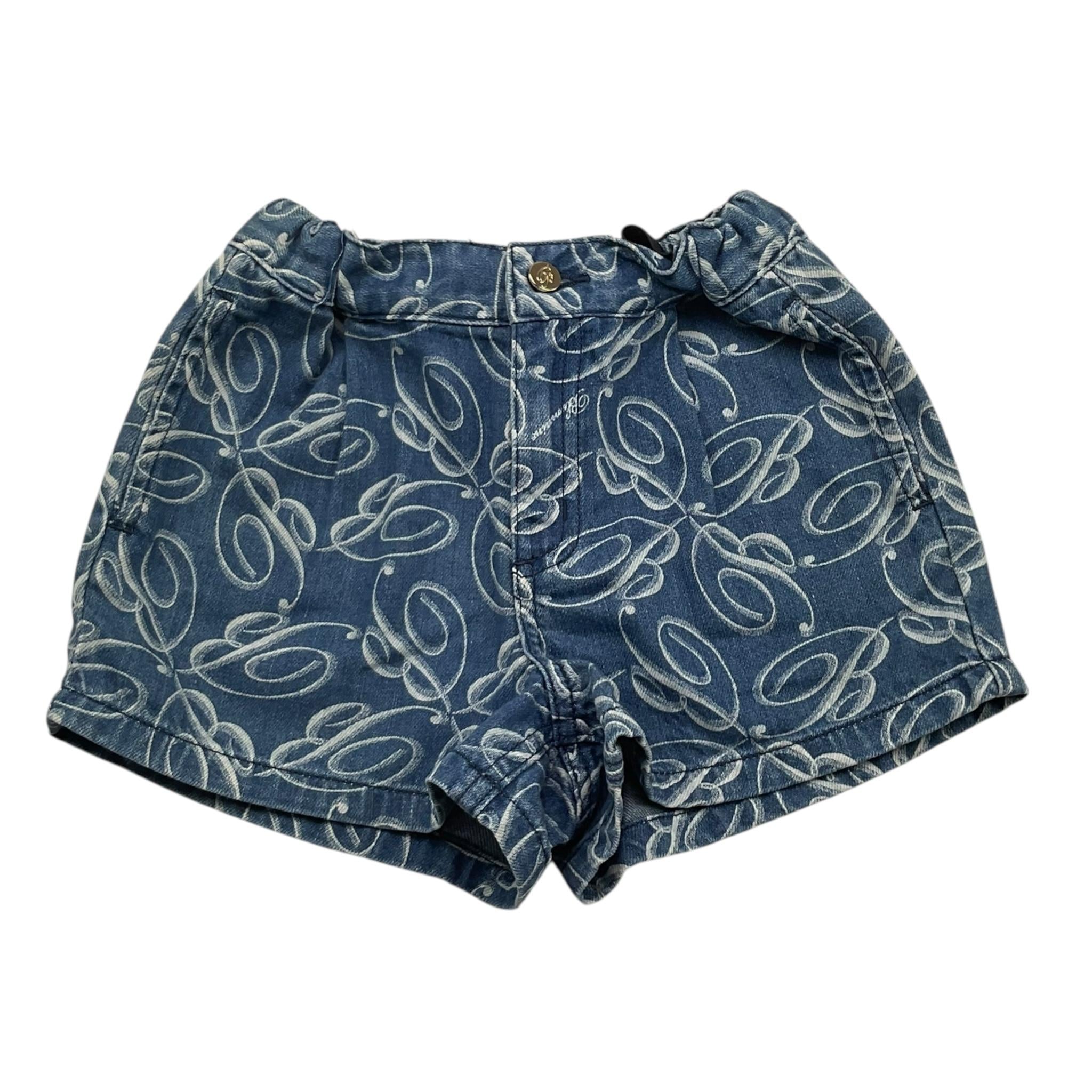 Miss Blumarine Short In Denim Tinta Unita per Bambina BGBE003 BLU MISS BLUMARINE 
