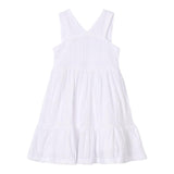 Mayoral Abito Giromanica tinta unita con Trafori Bianco per Bambina 3962 BIANCO MAYORAL 