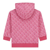 GUESS felpa chiusa con cappuccio tint unita con stampe logo Rosa per Bambina K4YQ00KA6R4 ROSA GUESS 