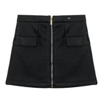 ELISABETTA FRANCHI gonna in ecopelle tinta unita Nero per Bambina EFGO169 NERO ELISABETTA FRANCHI 