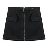 ELISABETTA FRANCHI gonna in ecopelle tinta unita Nero per Bambina EFGO169 NERO ELISABETTA FRANCHI 