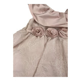 La Stupenderia One Shoulder Dress Solid Color With Pink Appliques For Girls