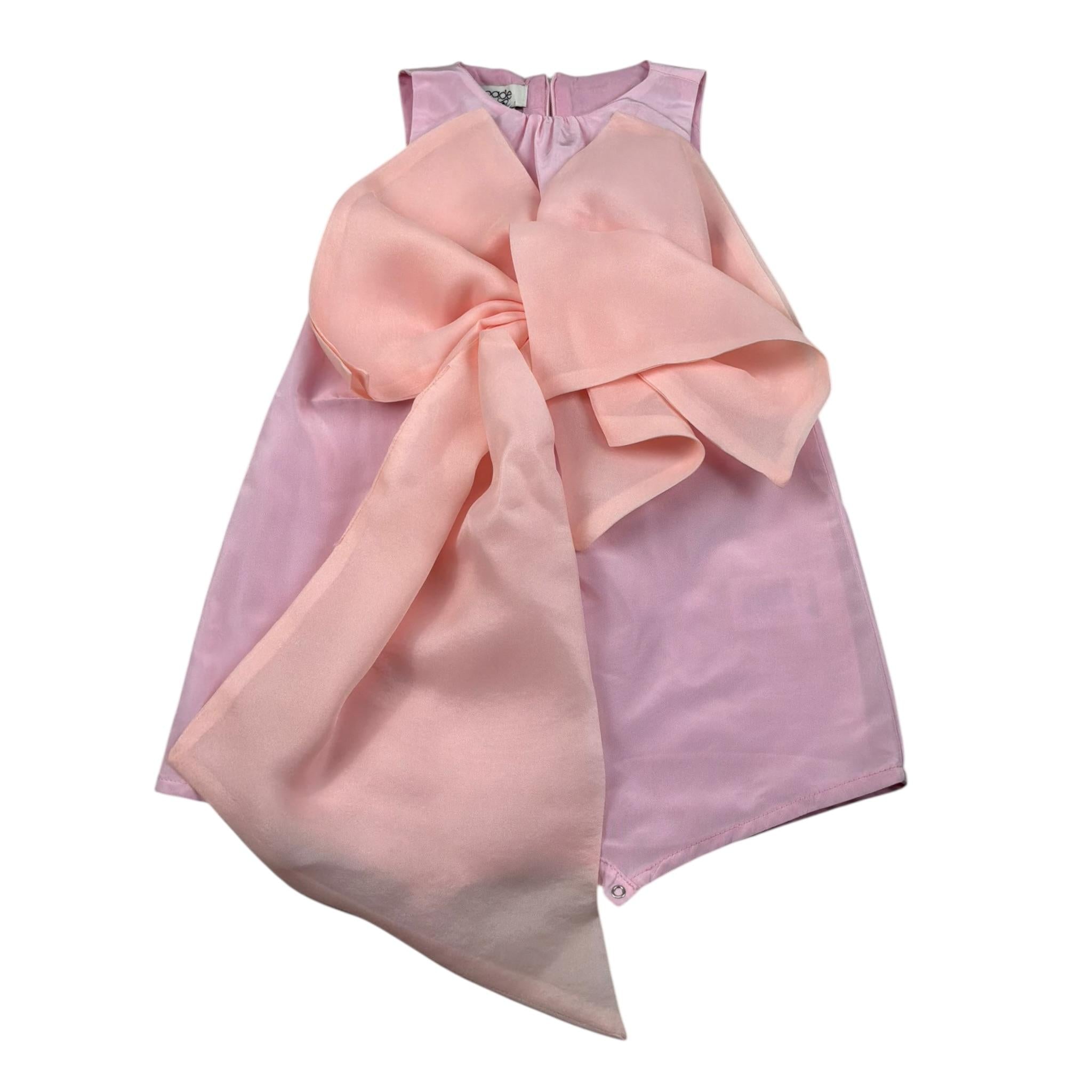 A' La Page Pagliaccetto Tinta Unita con Fiocco per Bambina AL21J ROSA A' LA PAGE 