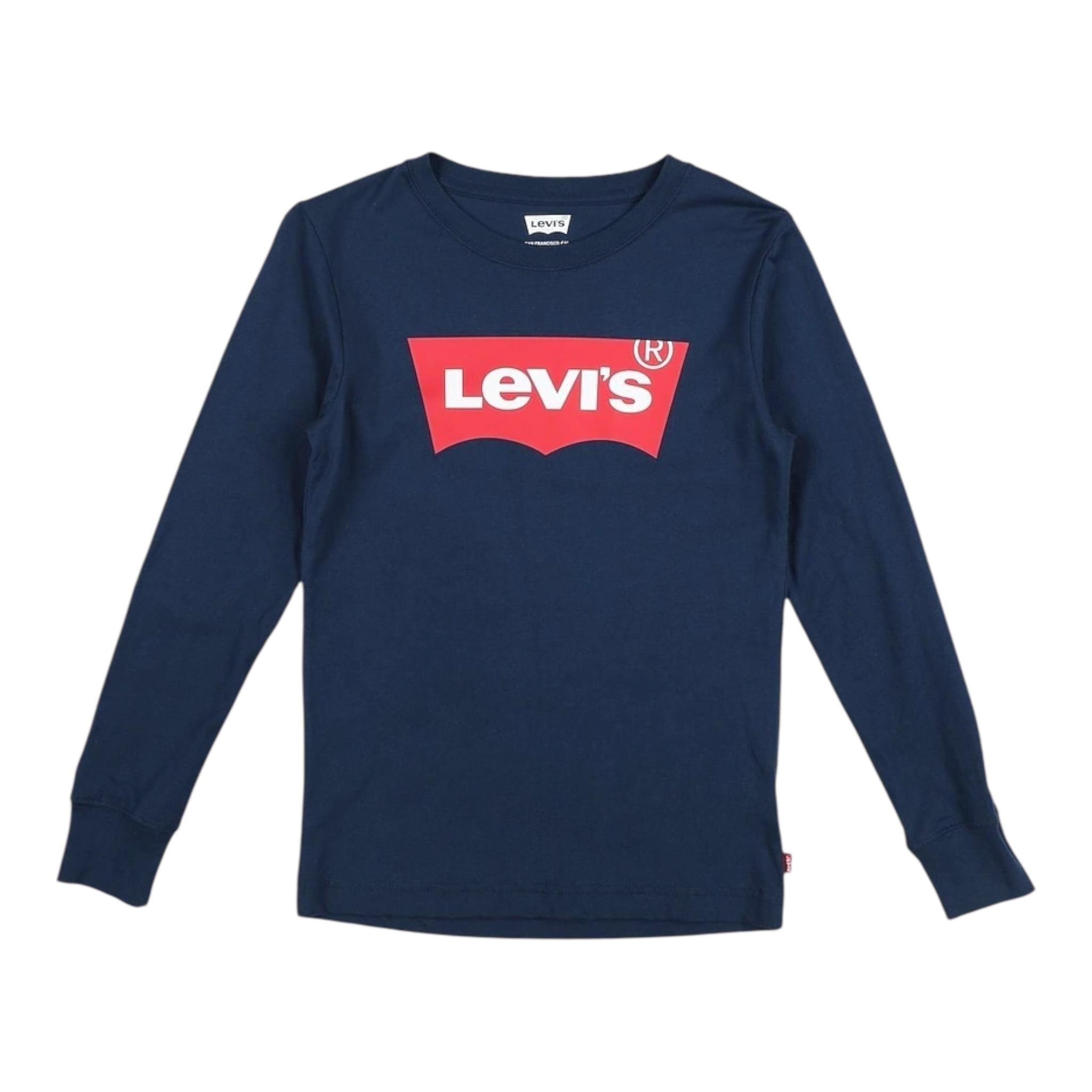 LEVI'S shirt girocollo tinta unita con logo Blu per Neonato 6E8646NXX BLU LEVI'S 