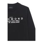 JOHN RICHMOND felpa chiusa girocollo tinta unita con logo Nero per Bambino RBA24047FE NERO JOHN RICHMOND 