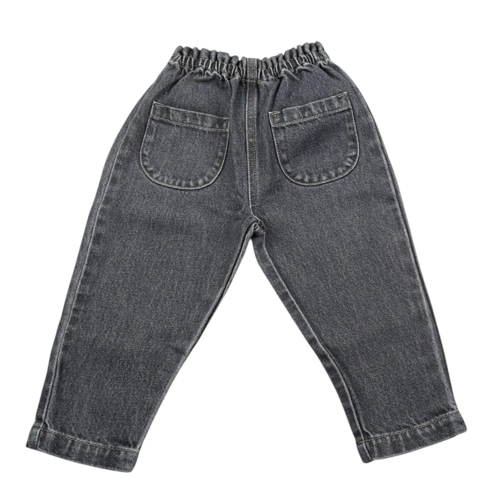 Play Up Jeans Tinta Unita con Elastico In Vita per Neonato PA022AP11605 NERO PLAY UP 