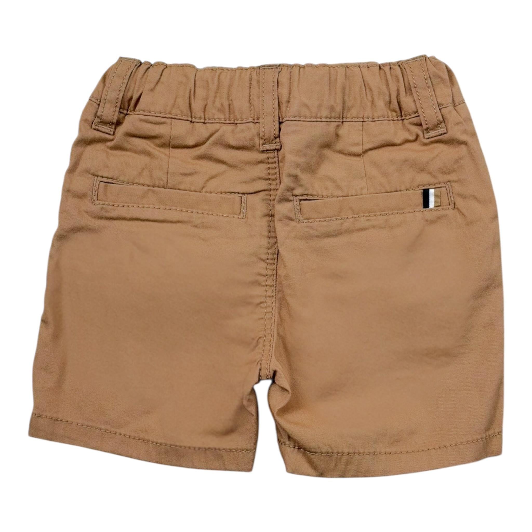 Boss Bermuda Tinta Unia con Girovita Regolabile per Neonato J04423 BEIGE BOSS 