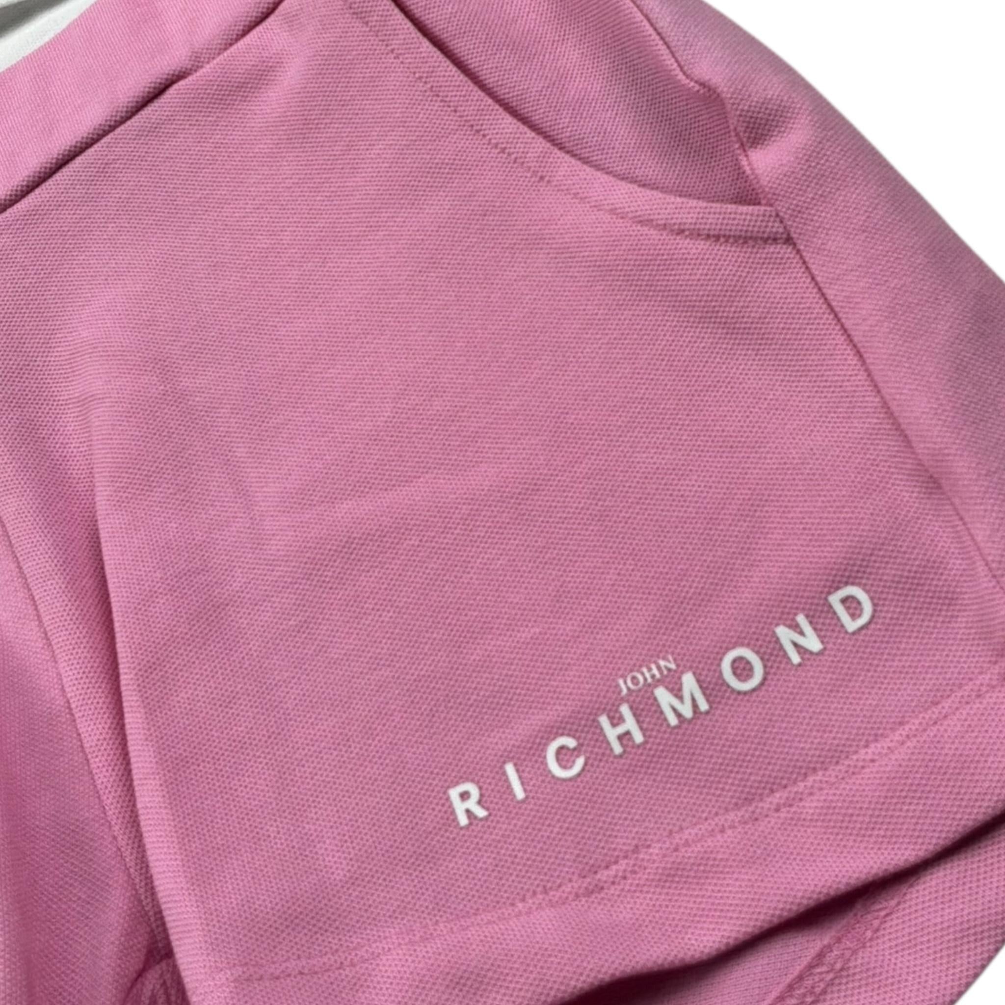 John Richmond Completo 2 Pezzi Polo-Short Bicolore per Bambina RGP26028CE ROSA/BIANCO JOHN RICHMOND 