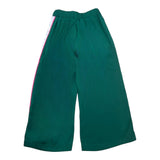 Iceberg Palazzo Pants Solid Color With Adjustable Waist And Contrasting Trim Green For Girls