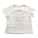 Jeckerson Crew Neck T-Shirt Solid Color With Contrast Print White For Newborns