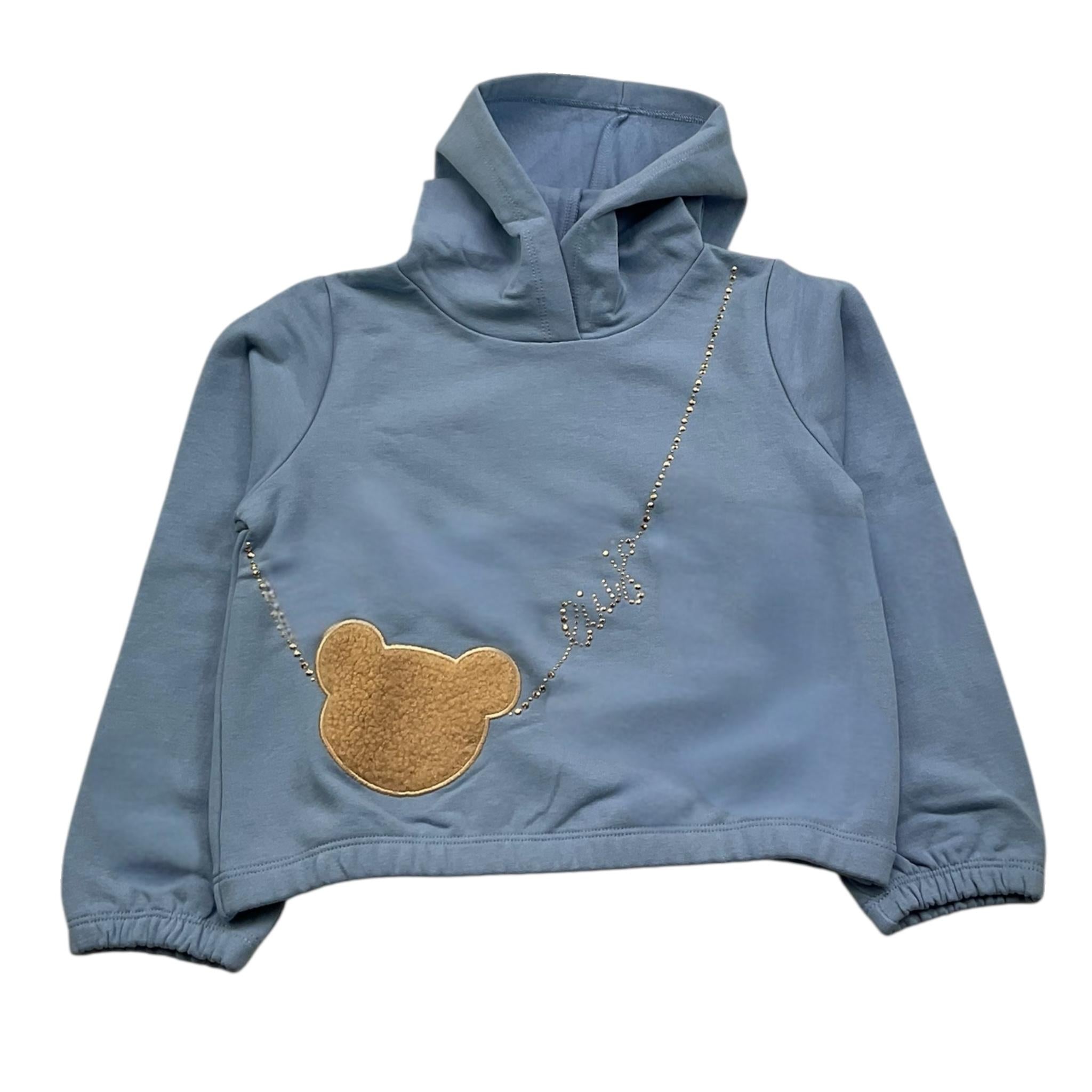 LIU JO felpa tinta unita con cappuccio e stampa Azzurro per Bambina KF4059XXX AZZURRO LIU JO 