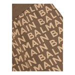 BALMAIN pantalone tinta unita con stampe logo Beige per Bambino BT6Q40 BEIGE BALMAIN 