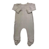 Bamboom+Babies Solid Color Onesie With Buttons Mud For Newborn